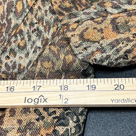 Coldwater Creek Animal Print Blazer Jacket Womens Size 10 Brown Orange - Picture 6 of 9